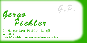 gergo pichler business card